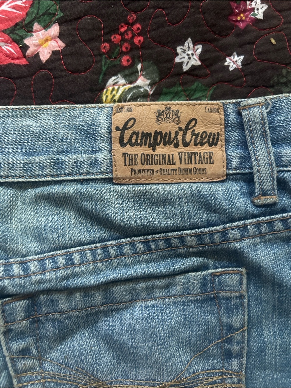 Campus Crew  shot Light Blue Vintage Denim Jeans